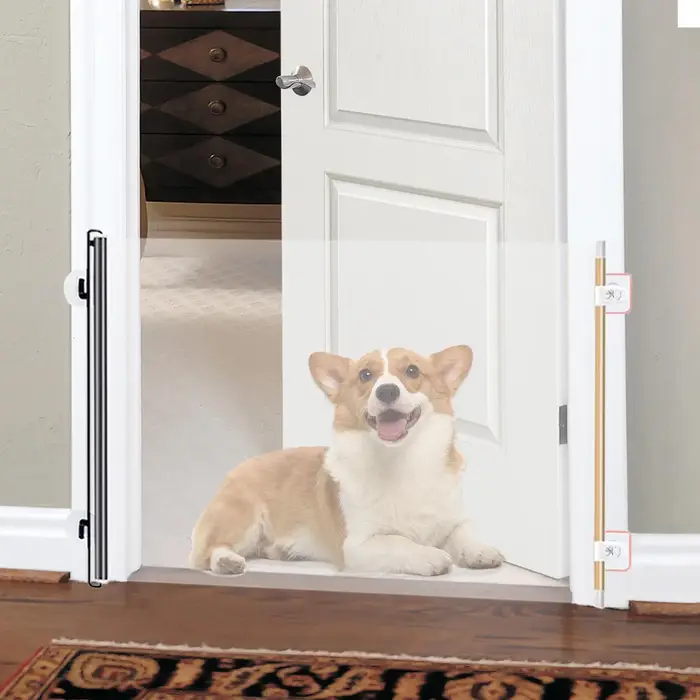 Barrière Rétractable pour Chien, Barrières Rétractables Portables pour Chiens, Barrière Pliante Exte