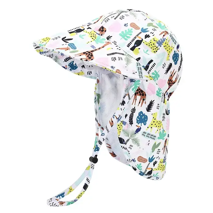 Nouveau Panama été bébé seau chapeau pour garçons filles dessin animé respirant maille enfants plage