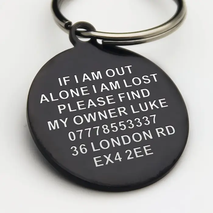 Étiquette de chien personnalisée gravée sur mesure, étiquette d'identification pour animaux de compa