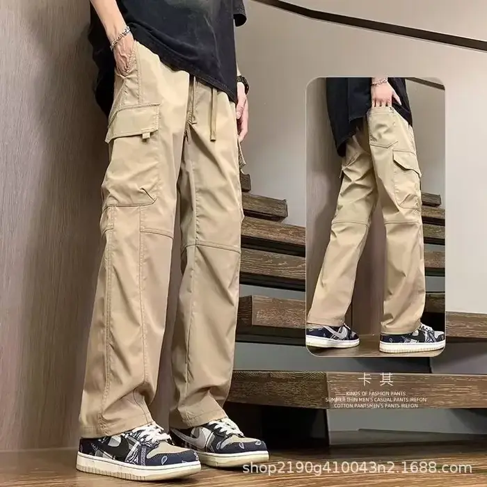 Vêtements pour hommes salopette garçons nouveau Style jeunesse pantalons décontractés été mince Styl