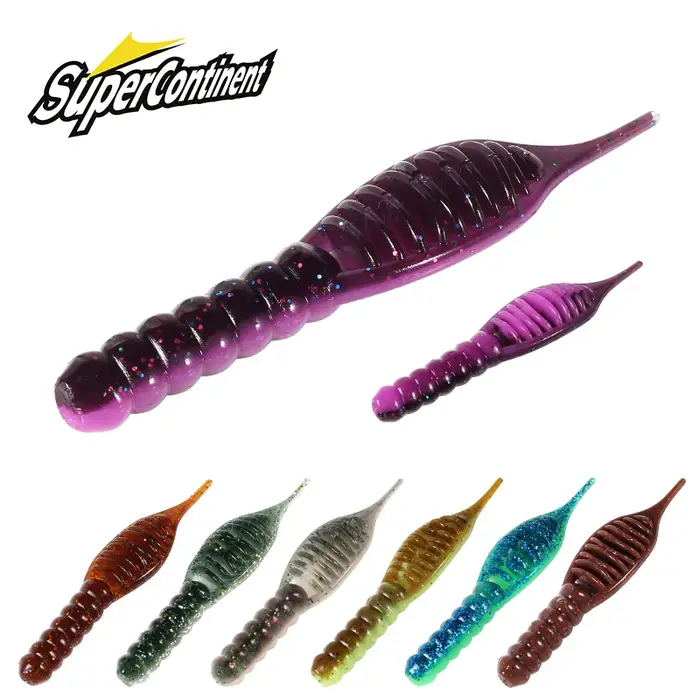 Leurres fanatik supercontinent 80mm/8 pièces 55mm/15 pièces leurre souple leurres de pêche appâts en