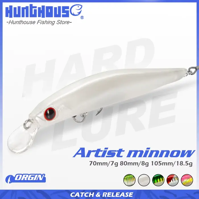 Hunthouse truite leurre de pêche coulant Jerkbait 70/80/105mm 7/8.5/18.5g artiste vairon mer appât