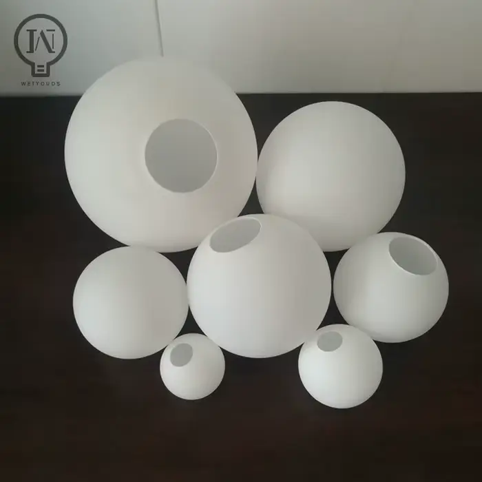 Abat-jour en verre blanc, abat-jour Globe laiteux, couvercle de lumière rond D10cm D12cm D15cm D20cm