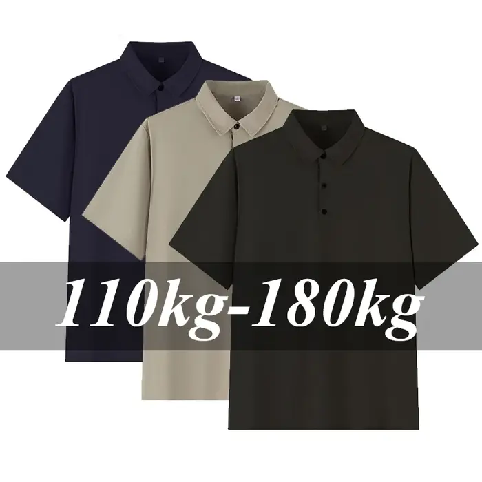 Grande taille 6XL 7XL POLO hommes été manches courtes surdimensionné t-shirt décontracté mode t-shir
