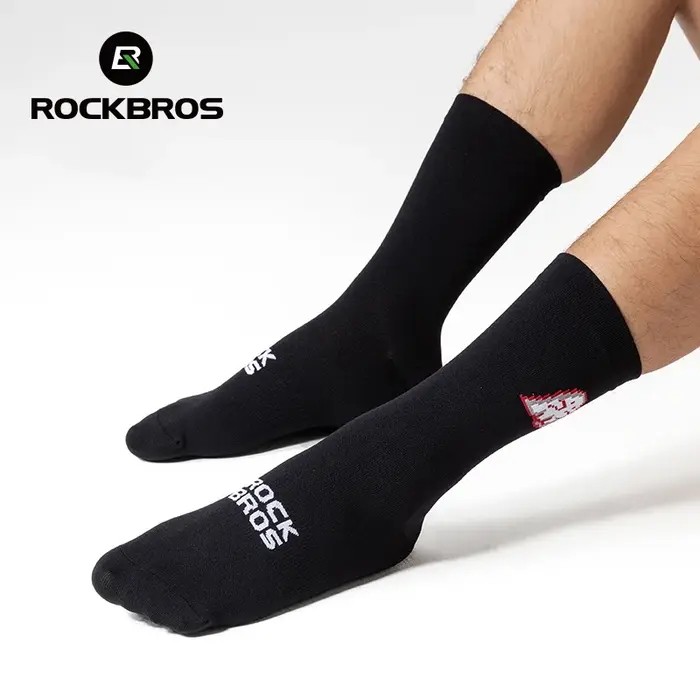 Chaussettes cyclisme ROCKBROS respirantes évacuant la transpiration genou pour chasse à vélo