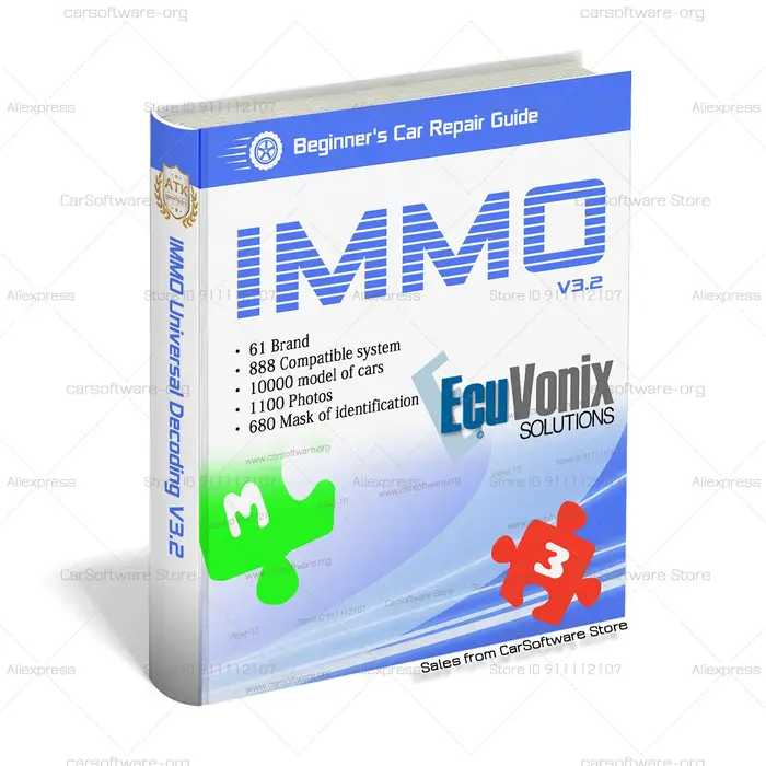 EcuVonix 3.2 décodage universel IMMO V3.2 élimine le code IMMO de la clé d'origine de recode ECU sup