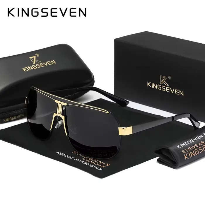 KINGSEVEN marque Design Vintage lunettes de soleil polarisées hommes mode extérieur UV400 lunettes r