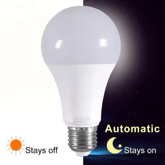 LDHLM – ampoule à capteur du crépuscule à l'aube, E27, 5W, 7W, 9W, 12W AC, 110/220V, 85-265V, lumièr