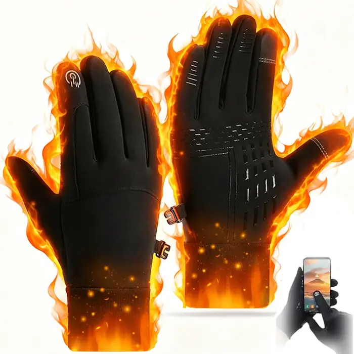 Gants de chasse chauffants hiver tactiles homme femme - Gants fins polaire anti-dérapage pour chasse