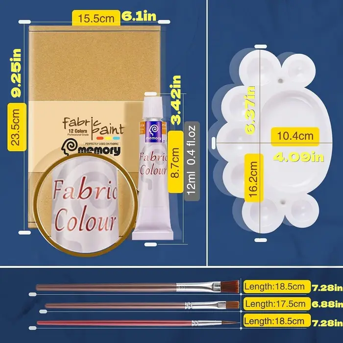 Ensemble de peintures pour verre et tissu, fournitures artistiques acryliques pour la peinture sur t