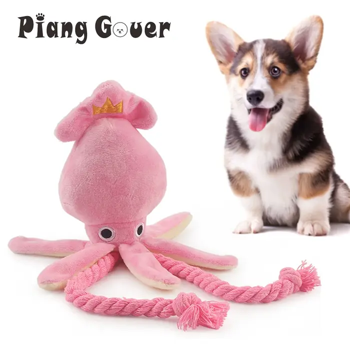 Jouet de calmar mignon pour petit chien