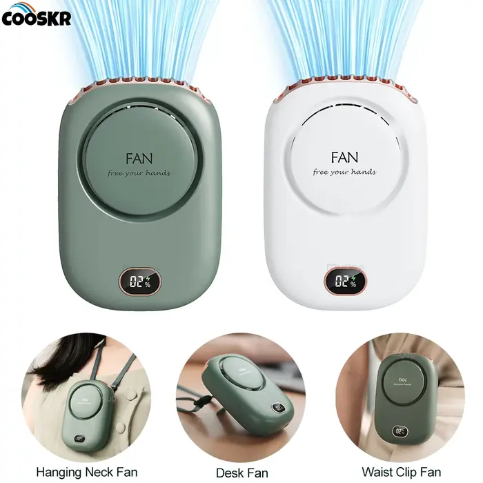 Mini ventilateur Portable à Clip de taille, Rechargeable, suspendu au cou, pour Camping en plein air