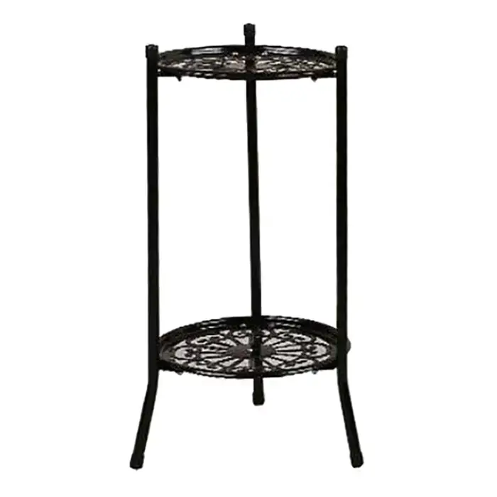 Étagère de support de plante en métal élégant à deux couches, porte-plante en pot, supports de pot d