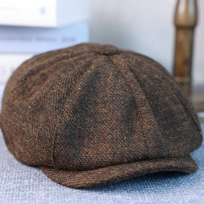 Nouveau Vintage hommes laine gavroche casquette marron vert femmes hommes bérets classique laine oct