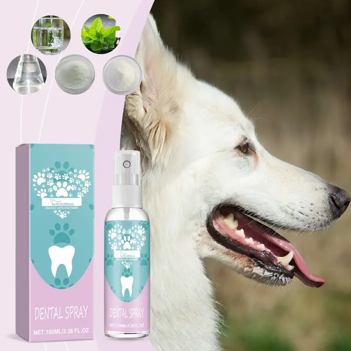 Spray pour dents d'animaux recommandés par les vétérinaires – Dissolves du tartre et prévient le cal