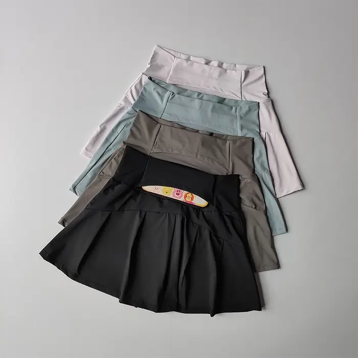 Jupe courte de sport taille haute, nouveau Short doublé Cool et Anti-éblouissement pour femmes, jupe