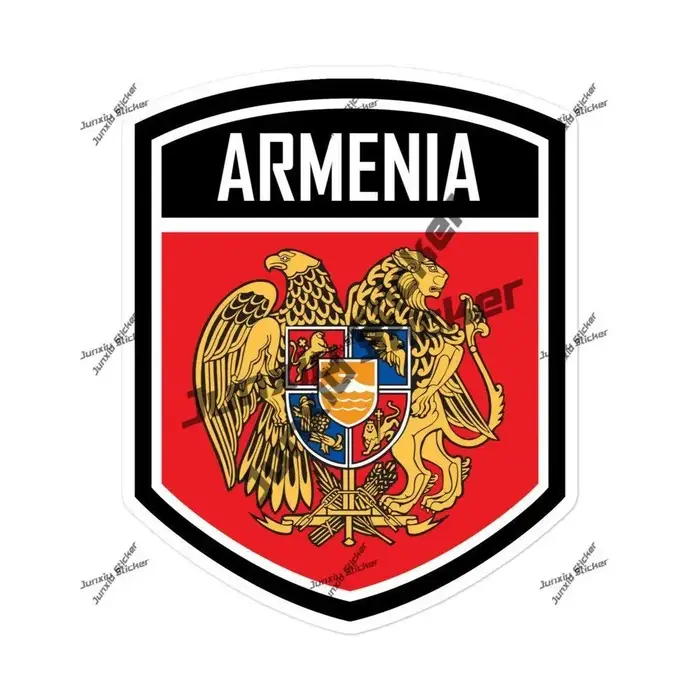 Autocollants emblème blason de l'arménie, autocollant de bouclier du drapeau National de l'arménie, 