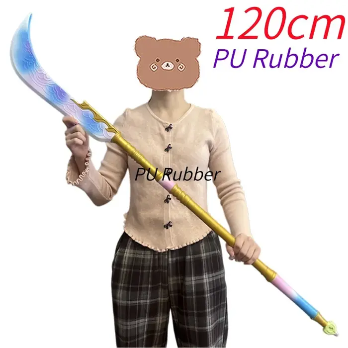WW Demon Killer Cosplay Weapons Long Blade Knife Movie Prop Big Colorful Swords Halloween Role Playing Safety PU Rubber