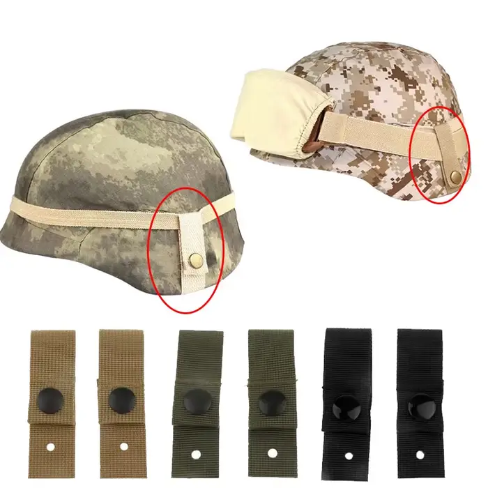 Sangles de fixation pour lunettes tactiques sur casque MICH/ACH avec boucle rapide chasse