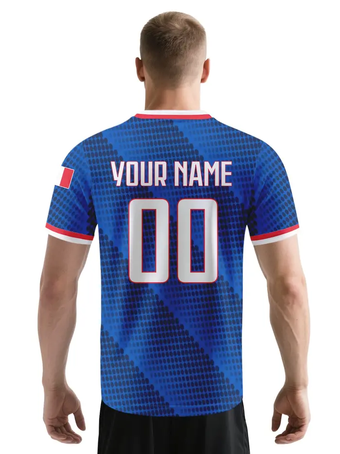 Maillot de football personnalisé France avec nom et numéro