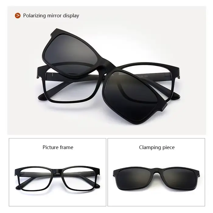 Lunettes de soleil magnétiques myopes pour hommes, lunettes de vision nocturne ultra-légères, anti-l