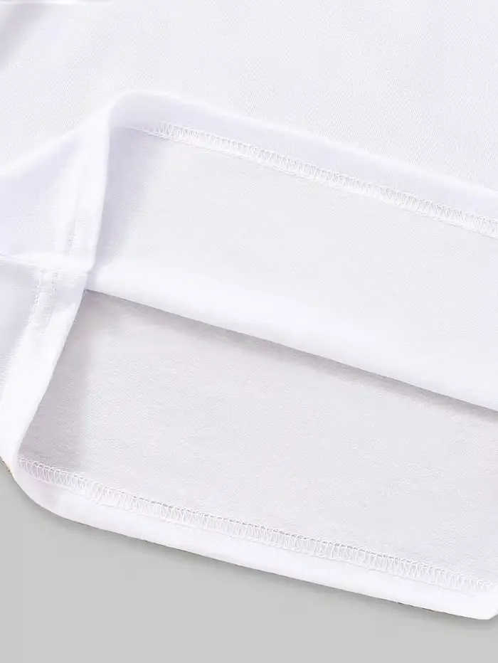 Tenue blanche et violette tendance pour filles de 4 à 12 ans : T-shirt à manches courtes et pantalon