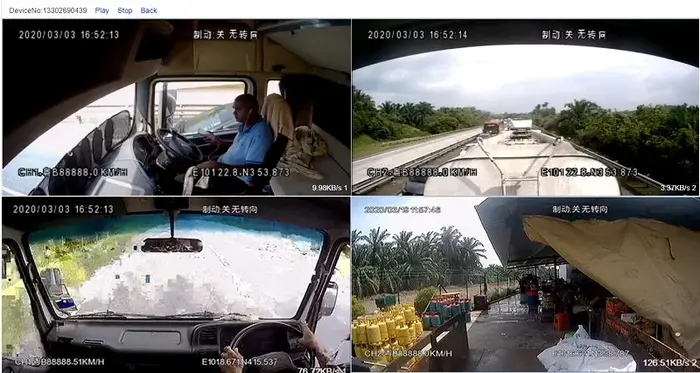 Surveillance de caméra vidéo en direct de voiture de Dvr SD Mdvr de 4 canaux pour le camion