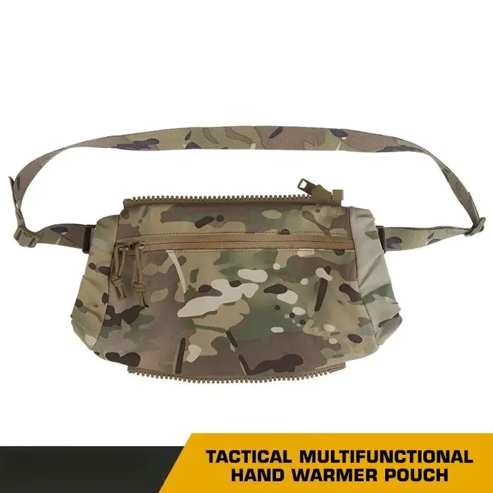 Poche chauffante mains tactique hiver chasse - Muff hand warmer drop bag fanny pack pliable