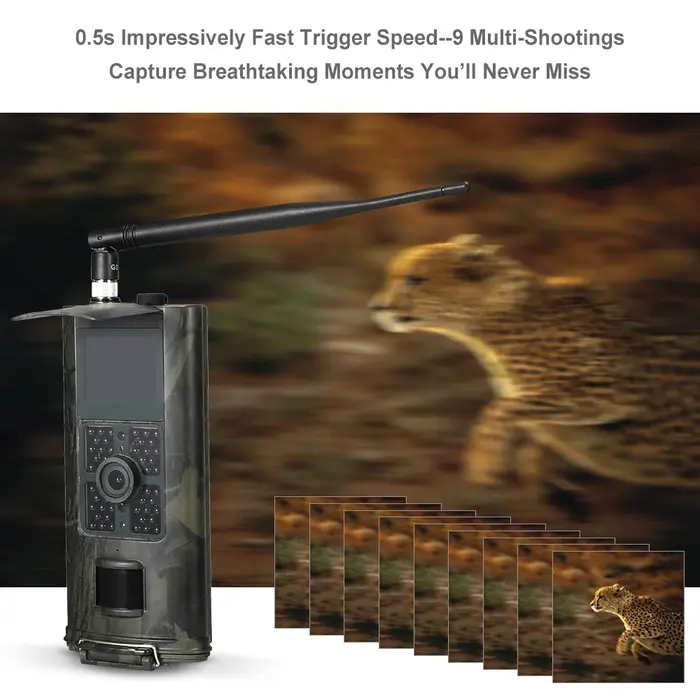 Caméra de chasse pour la faune sauvage avec MMS SMS 2G SMTP Cellulaire Mobile Photo Sans Fil Vision Nocturne Suivi HC700M