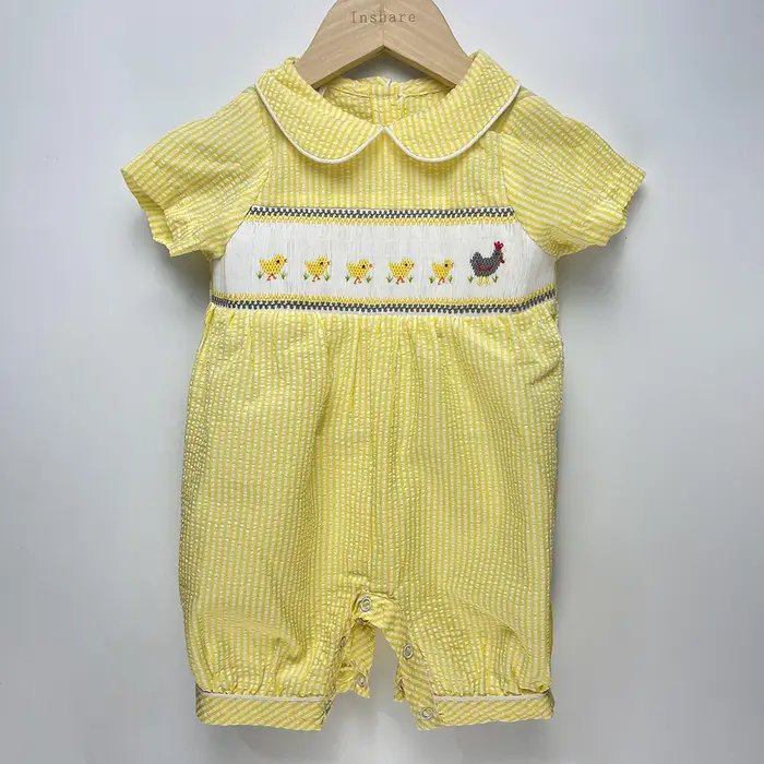 Combinaison d'été en coton à manches courtes pour garçons et filles, vêtements de boutique pour enfa