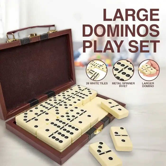 Jeu de dominos 28 tuiles épaisses blanches double six, jeu de dominos créatif multijoueur de haute q