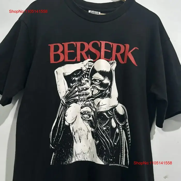 Griffith Berserk t-shirt Style rétro noir coton S 5XL KH14992 vintage lavé unisexe graphique mode confortable doux