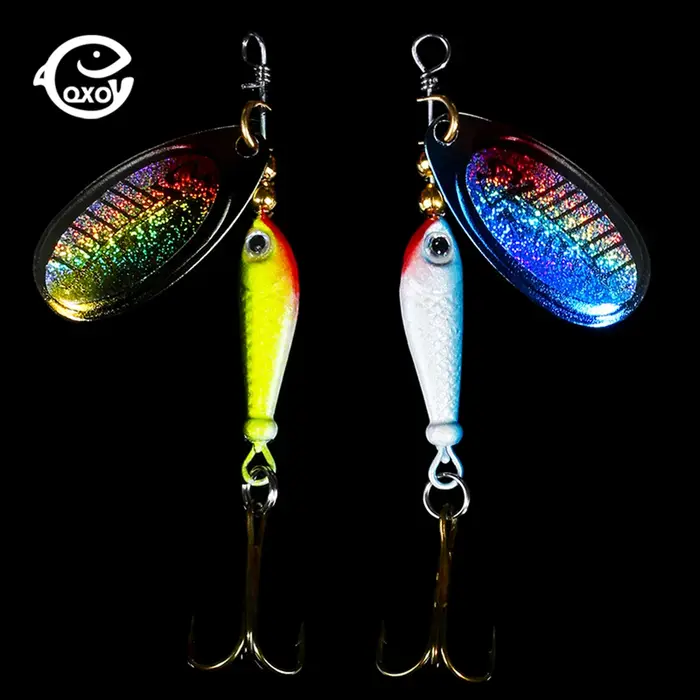 QXO 2 pièces/lot 9g cuillère en métal roman gabarit leurres de pêche cuillère appât produits d'hiver