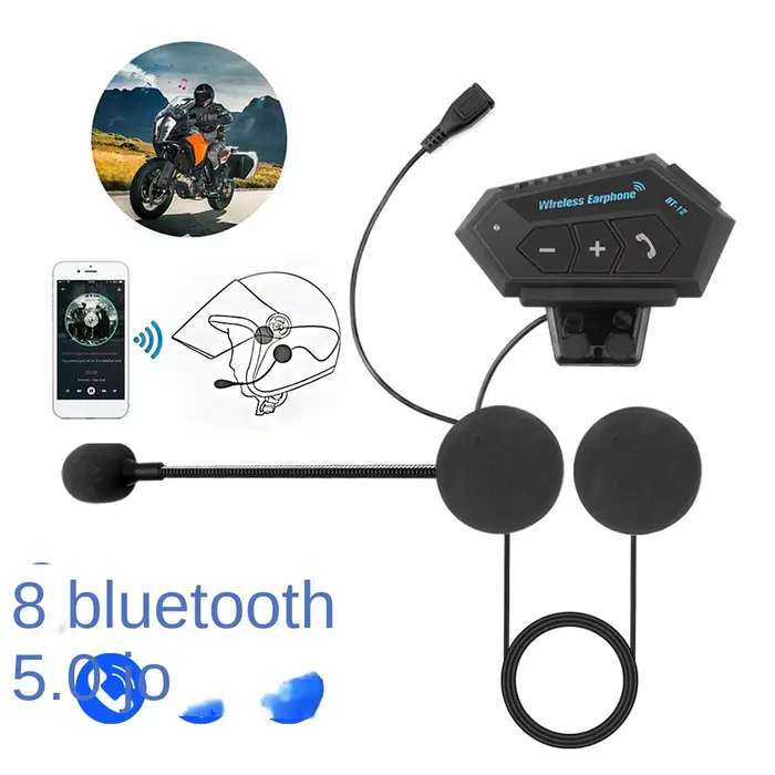 Casque de moto BT, Kit d'appel mains libres sans fil