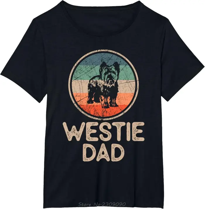 Westie papa chien T-shirt West Highland Terrier
