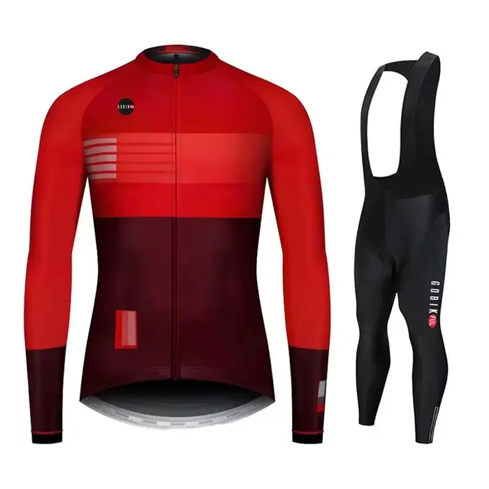 Gobikcomparator-Ensemble de cyclisme respirant à manches longues pour hommes, vêtements de vélo de m