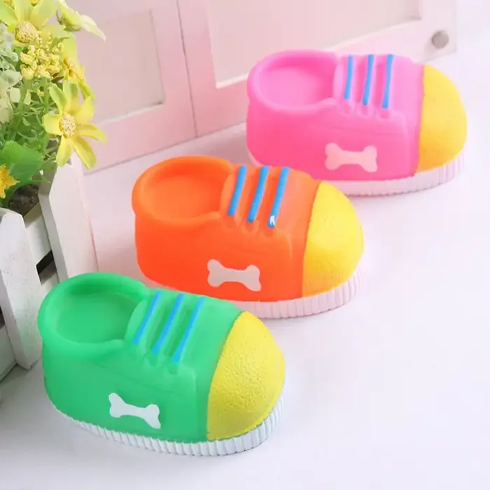 Pantoufle en plastique pour chien, jouet pour chat, chiot, à mâcher, mignon, en forme de pantoufle, 