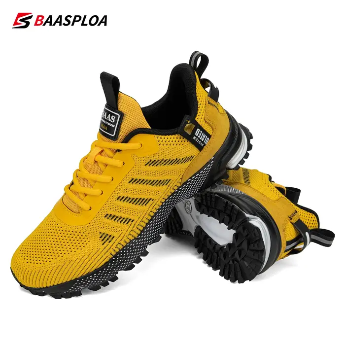 Baasploa – chaussures de course légères pour hommes, baskets en maille à lacets, respirantes, de spo