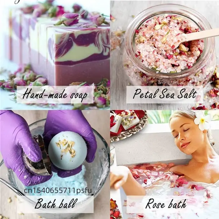 Boutons de roses secs naturels de qualité supérieure – Matériaux d'aromathérapie DIY pour la fabrication de savon