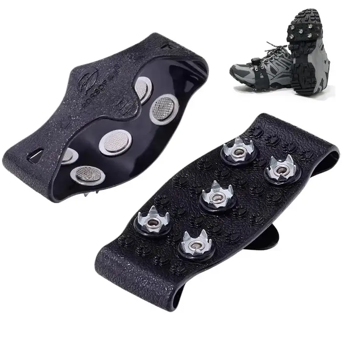 1 paire de Crampons réglables à 5 pointes, Crampons d'alpinisme en plein air unisexe, couvre-chaussu