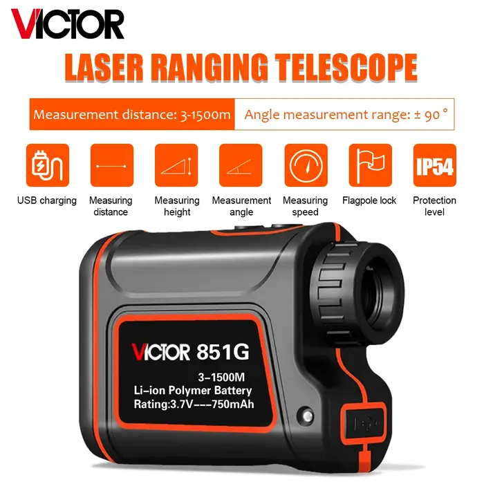 RUOSHUI télémètre Laser de chasse avec télescope de Compensation de pente télémètre 3-1500M pour le Golf, la chasse aux sports de plein air