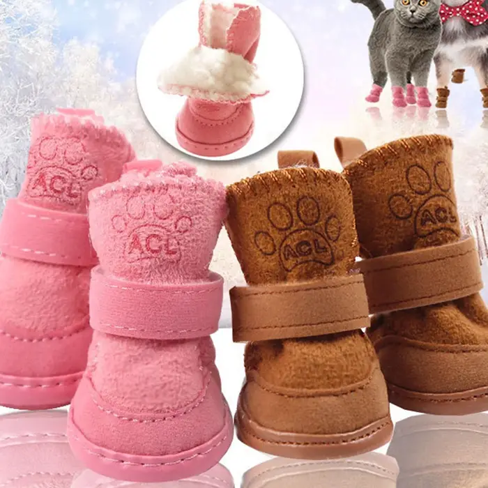 4 pièces/ensemble chaussures pour chien de compagnie