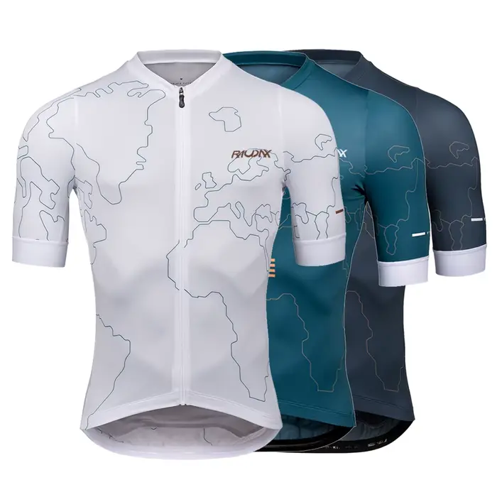 Raudax hommes été à manches courtes Maillot de cyclisme Protection UV Ropa Ciclismo course vêtements de vélo chemises