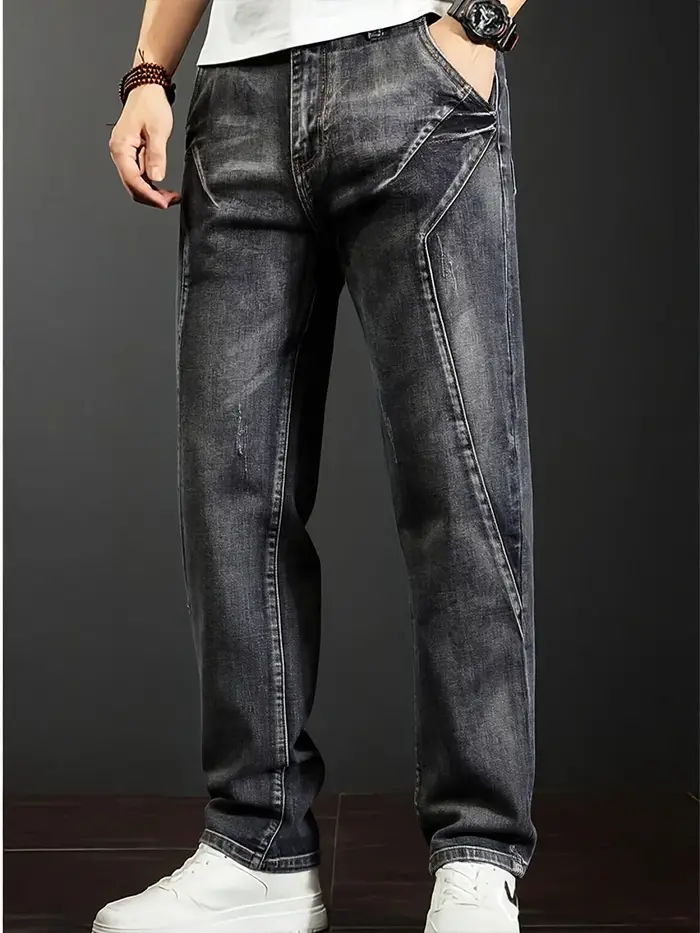 Jean extensible à jambes droites pour hommes
