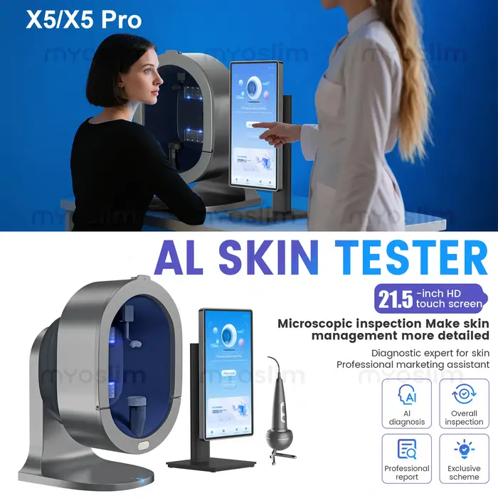 Nouveau 3D ASISA X5 3600W Scanner de peau soins analyseur du visage moniteur miroir Portable Test dé