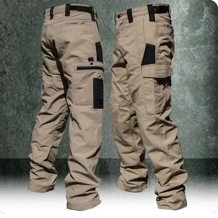 Pantalon travail chasse résistant multi-poches droit cargo outdoor printemps automne casual