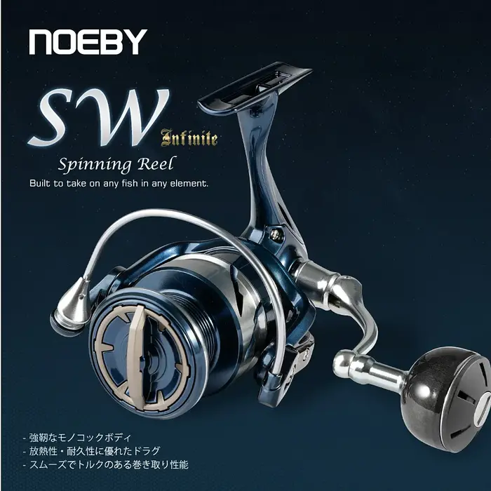 Noeby moulinet de pêche Spinning 2500 3000 4000 5000 6000 8000 10000 traînée Max 25kg moulinets de p