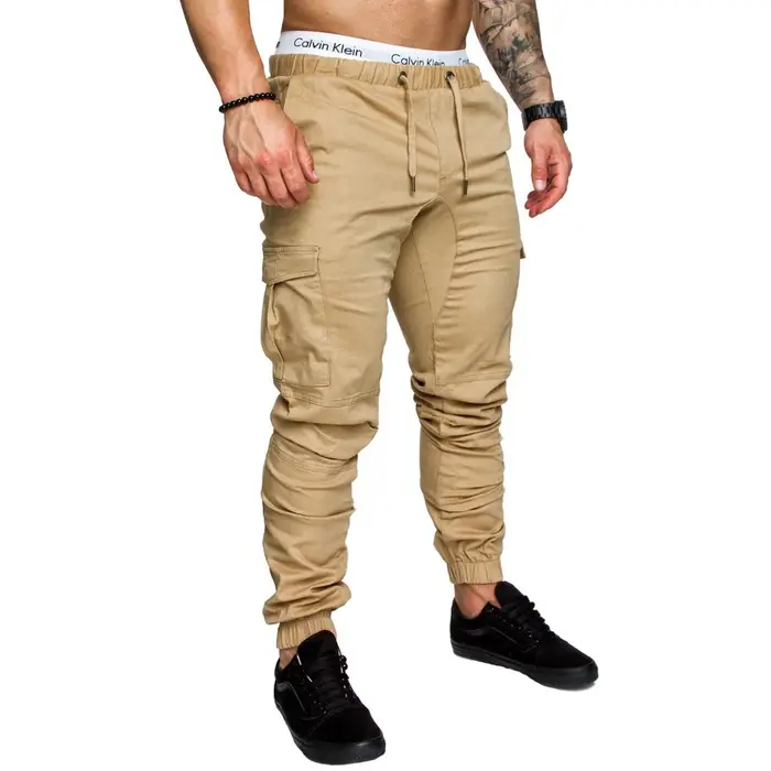 Pantalon cargo élastique été homme BSD-8811 - Lacets réglables pour chasse et randonnée confortable