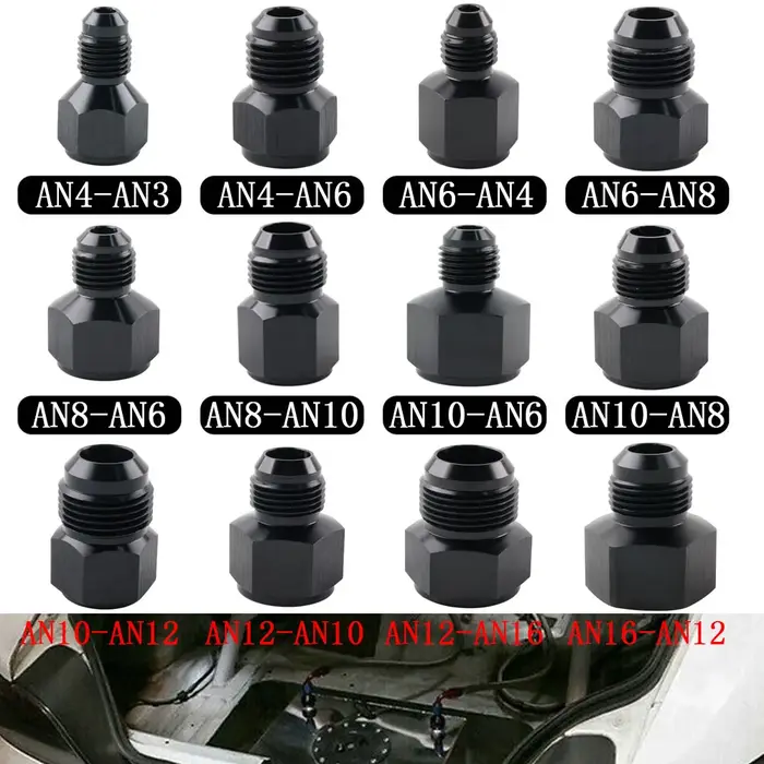 Adaptateur de raccord d'extension réducteur AN10 femelle vers AN6 mâle et AN4 AN6 AN8 AN10 AN12 AN16
