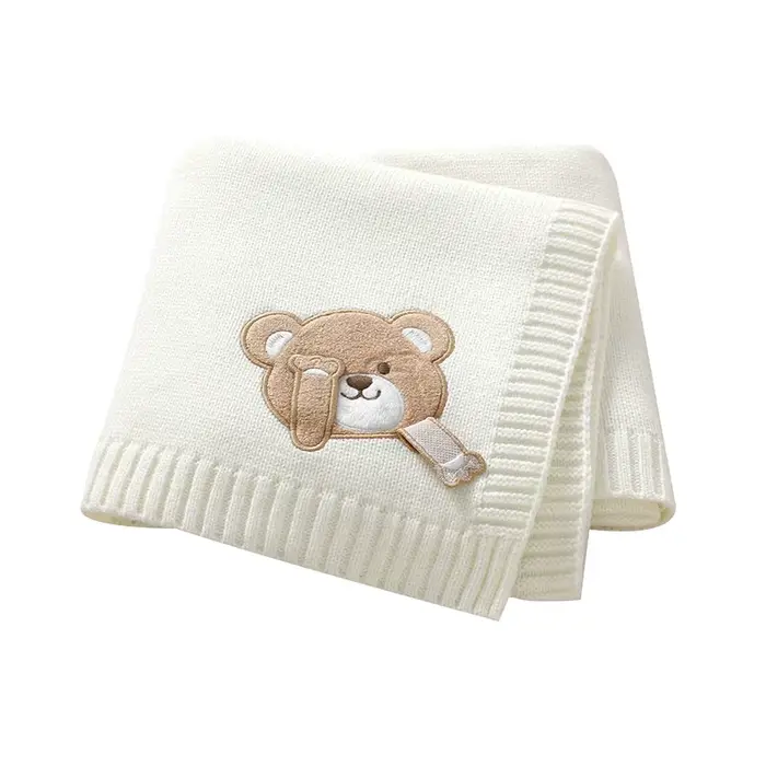 Couvertures pour bébé 90x70cm tricot nouveau-né garçons filles poussette pépinière berceau lange d'e